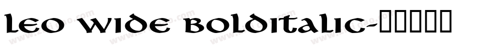 Leo Wide BoldItalic字体转换